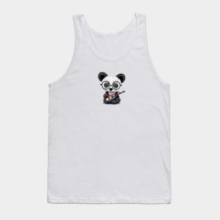 Baby Panda Playing Croatian Flag Guitar Tank Top